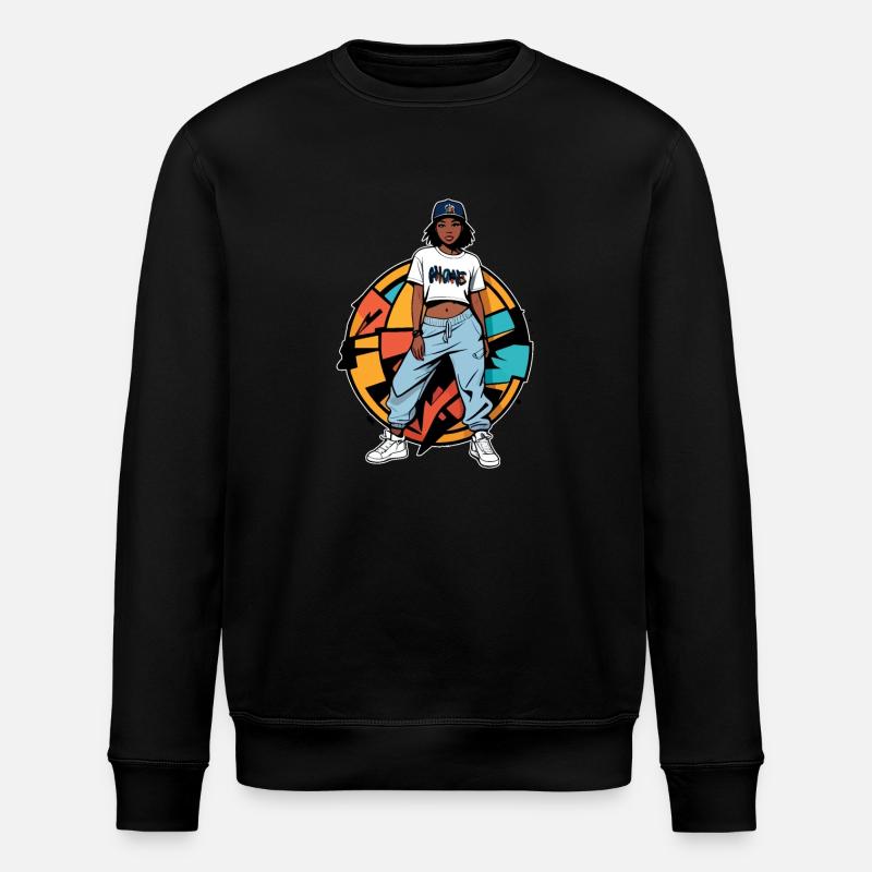 B-Girl Graffiti - Stanley/Stella Unisex Bio-Sweatshirt ROLLER - Schwarz