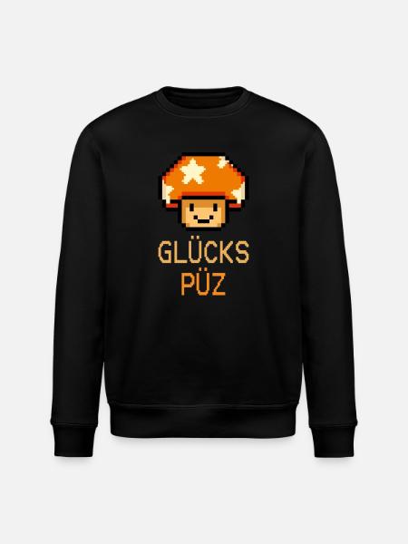 Glückspüz - Lucky Guy, Dialecte, Pixel - Sweat bio ROLLER Stanley/Stella Unisexe - noir