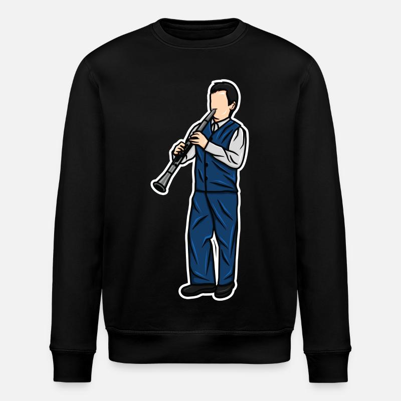Kleiner Klarinettist - Stanley/Stella Unisex Bio-Sweatshirt ROLLER - Schwarz