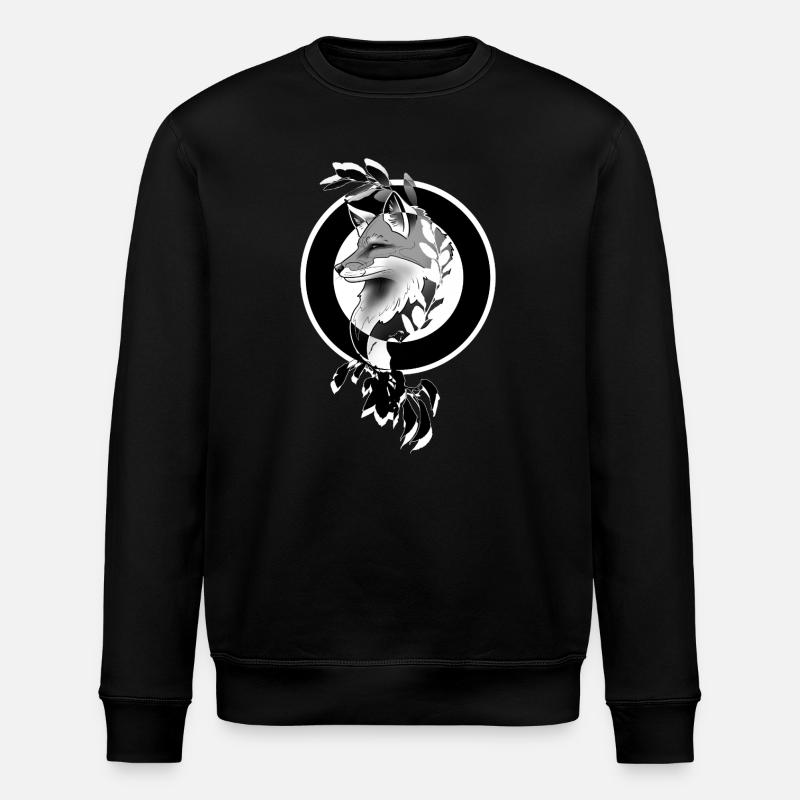 Renard du Cercle Lunaire - Sweat bio ROLLER Stanley/Stella Unisexe - noir
