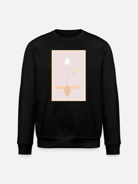 Minimalist Botanical Art - Stanley/Stella ROLLER Unisex Organic Sweatshirt - black