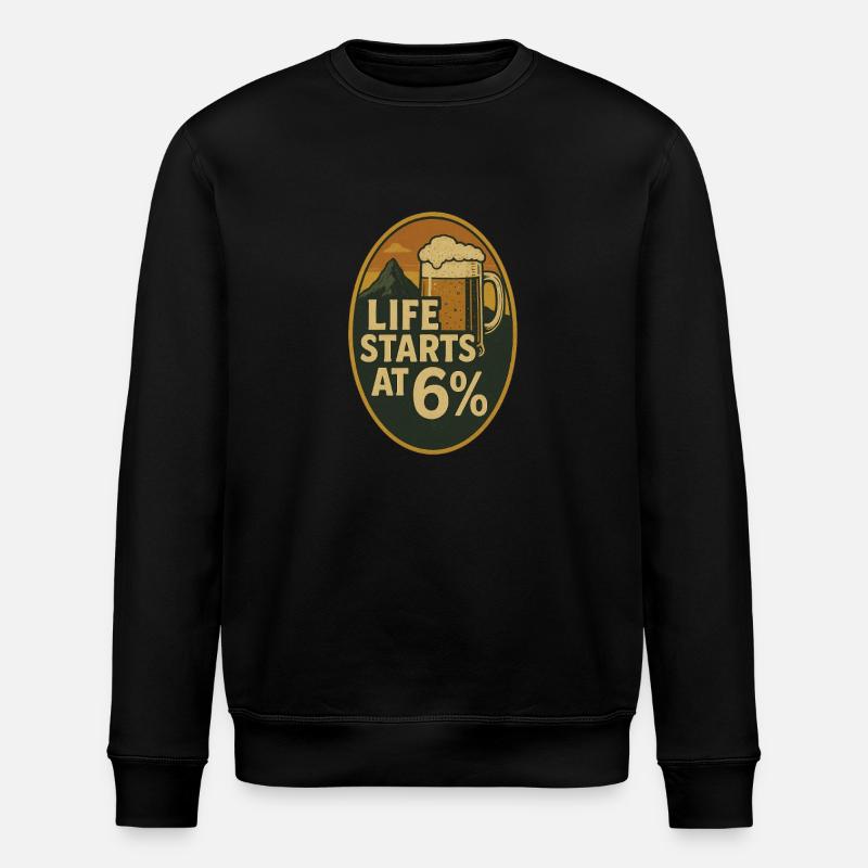 La vie commence à 6 % - Sweat bio ROLLER Stanley/Stella Unisexe - noir