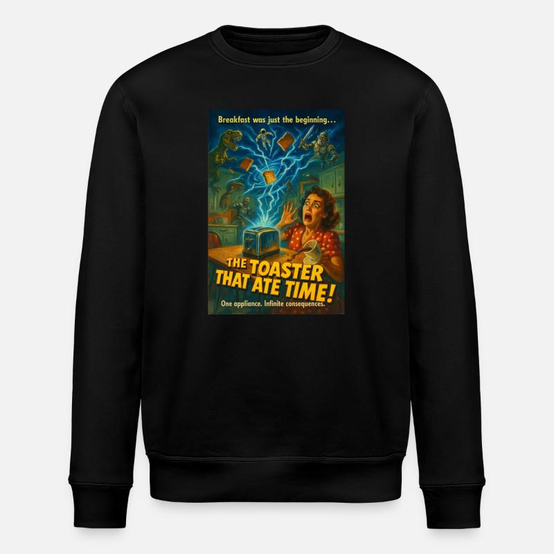 Zeitfresser Toaster (The Toaster That Ate Time) - Stanley/Stella Unisex Bio-Sweatshirt ROLLER - Schwarz