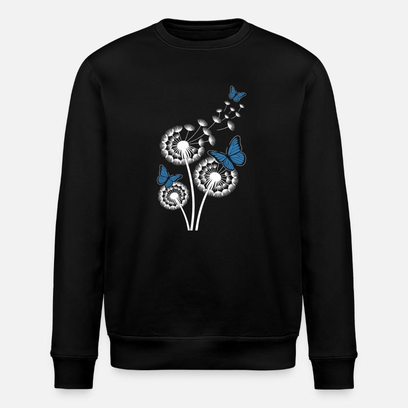 papillons et pissenlits - Sweat bio ROLLER Stanley/Stella Unisexe - noir