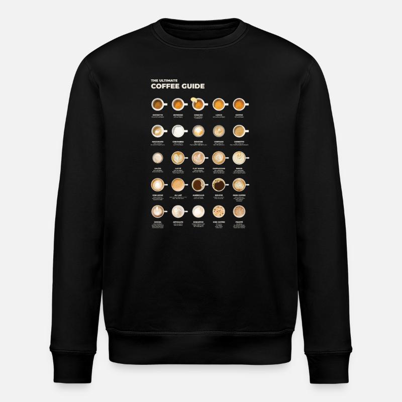 Ultimate Espresso Coffee Chart - Stanley/Stella ROLLER Unisex Organic Sweatshirt - black