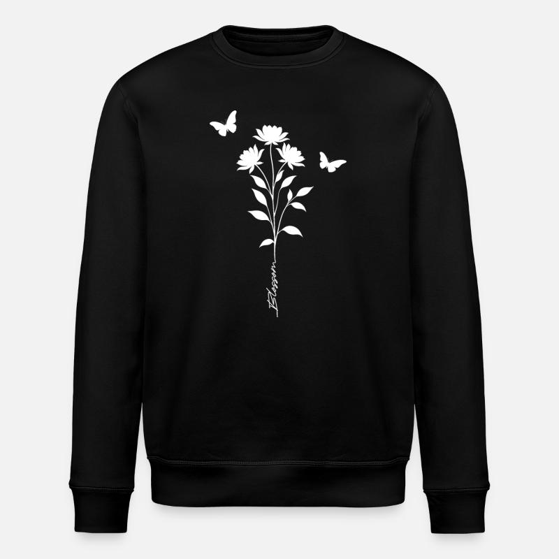 Silhouette de papillons floraux - Sweat bio ROLLER Stanley/Stella Unisexe - noir