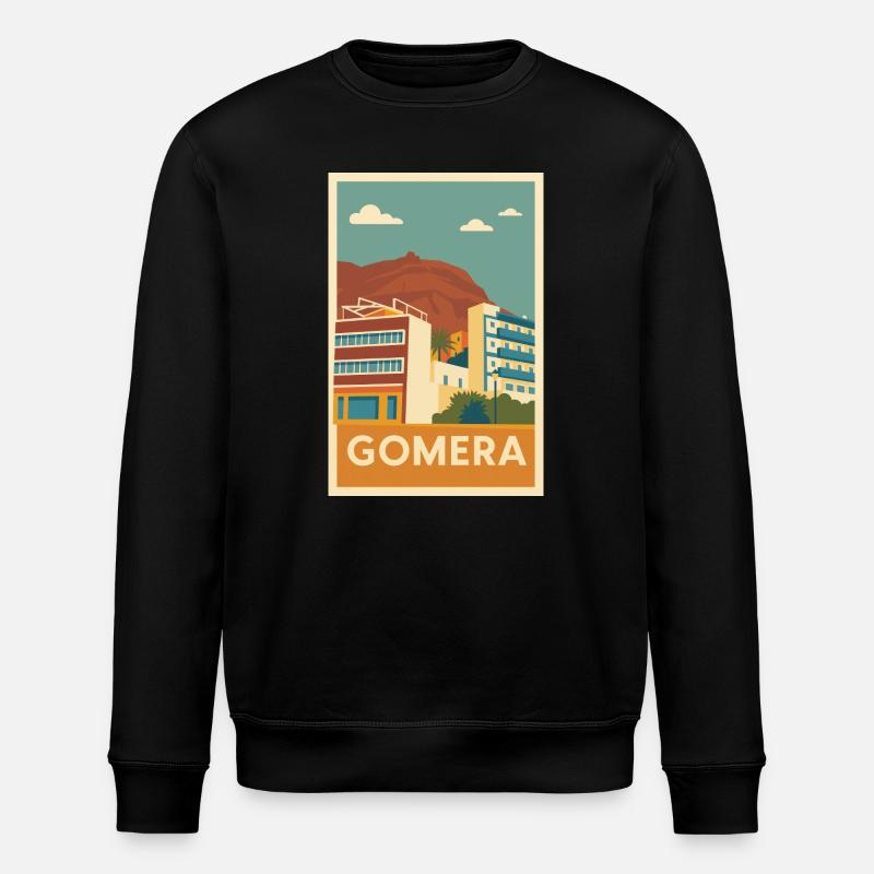 Panorama de l’île de Gomera - Sweat bio ROLLER Stanley/Stella Unisexe - noir