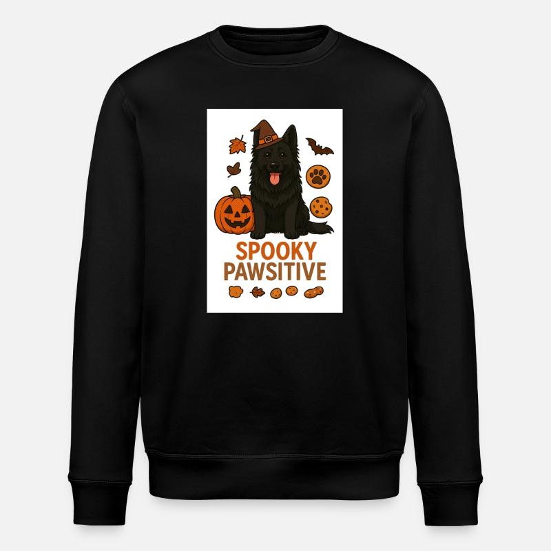 Spooky Pawsitive - Stanley/Stella Unisex Bio-Sweatshirt ROLLER - Schwarz