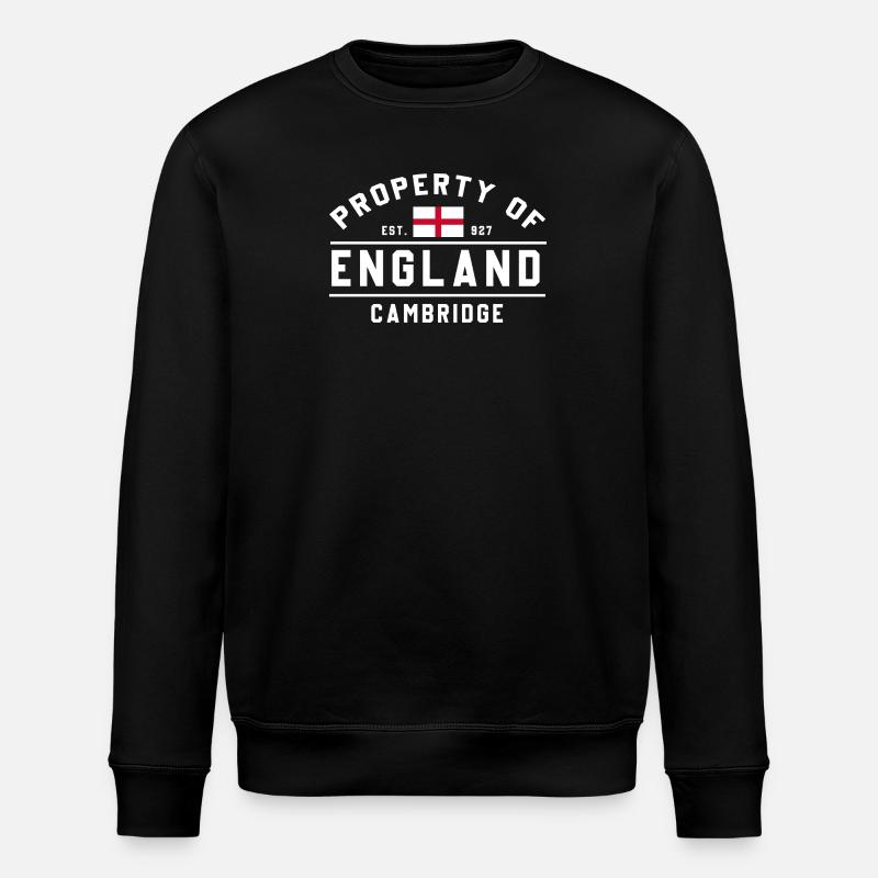 England's Cambridge emblem - Stanley/Stella ROLLER Unisex Organic Sweatshirt - black
