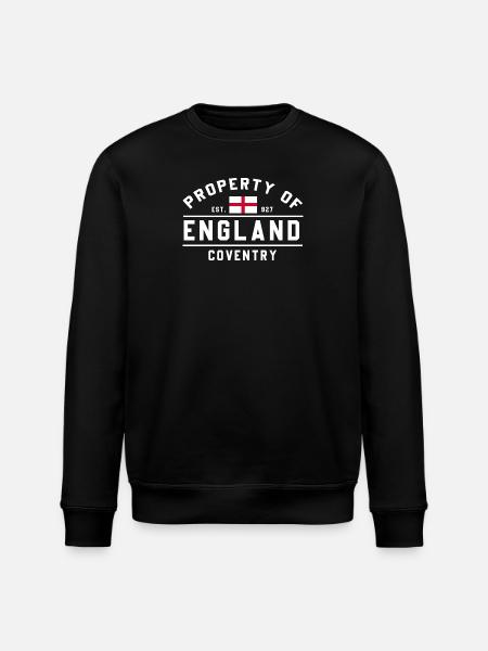 Eigentum von England Coventry - Stanley/Stella Unisex Bio-Sweatshirt ROLLER - Schwarz