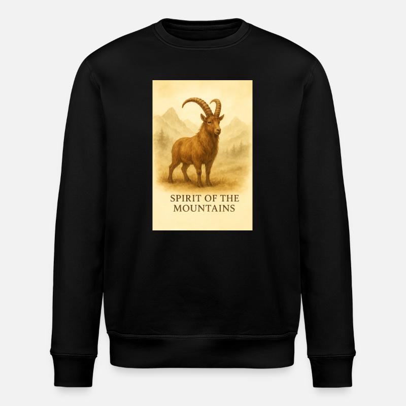 Der Geist der Berge - Stanley/Stella Unisex Bio-Sweatshirt ROLLER - Schwarz