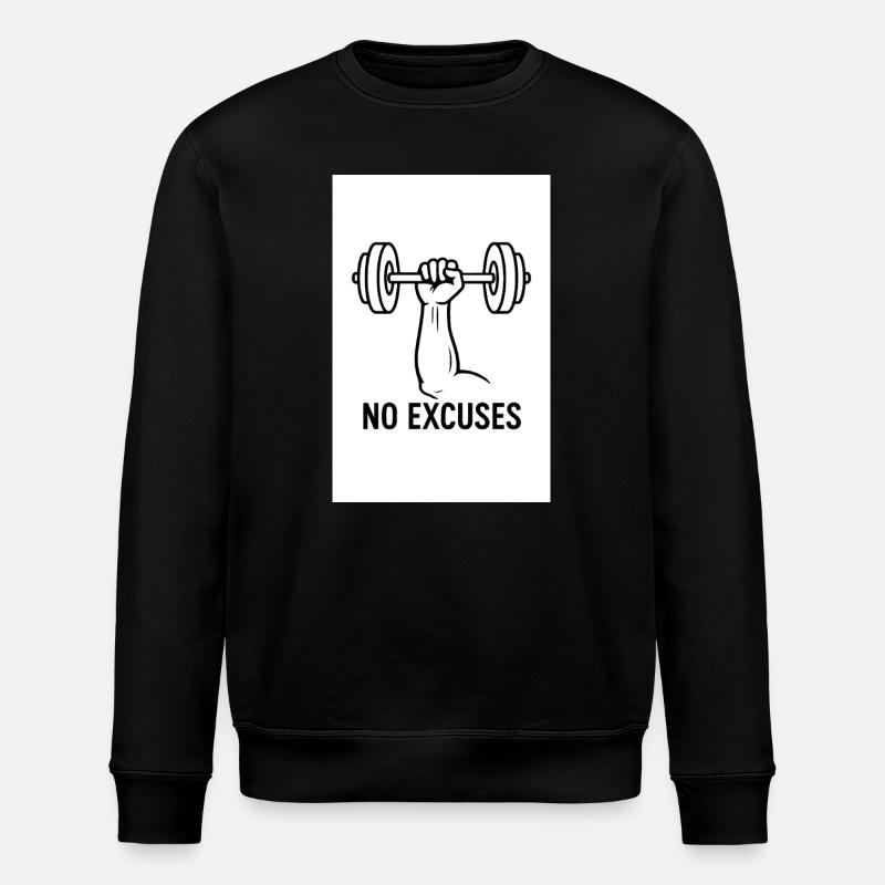 Keine Ausrede GYM - Stanley/Stella Unisex Bio-Sweatshirt ROLLER - Schwarz