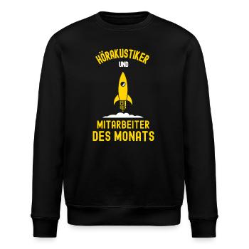 Hörakustiker Mitarbeiter des Monats Hörakustik - Stanley/Stella Unisex Bio-Sweatshirt ROLLER - Schwarz - Vorne - Nik (191cm)