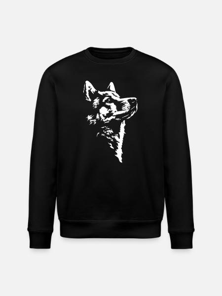 Finnish Spitz Silhouette Dog Dog Wilsigns - Stanley/Stella ROLLER Unisex Organic Sweatshirt - black