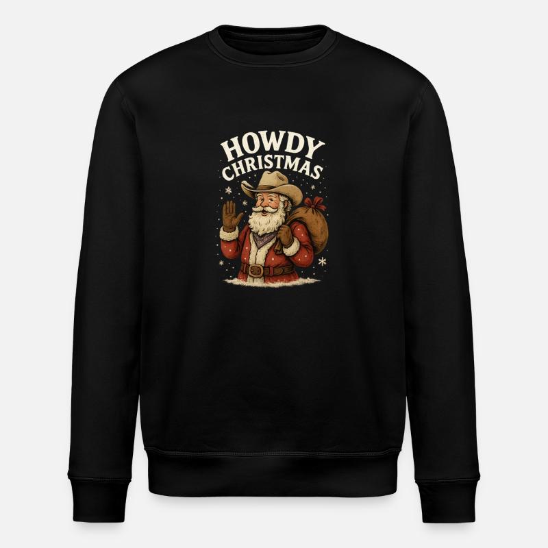 Salut Noël Père Noël de l’Ouest - Sweat bio ROLLER Stanley/Stella Unisexe - noir