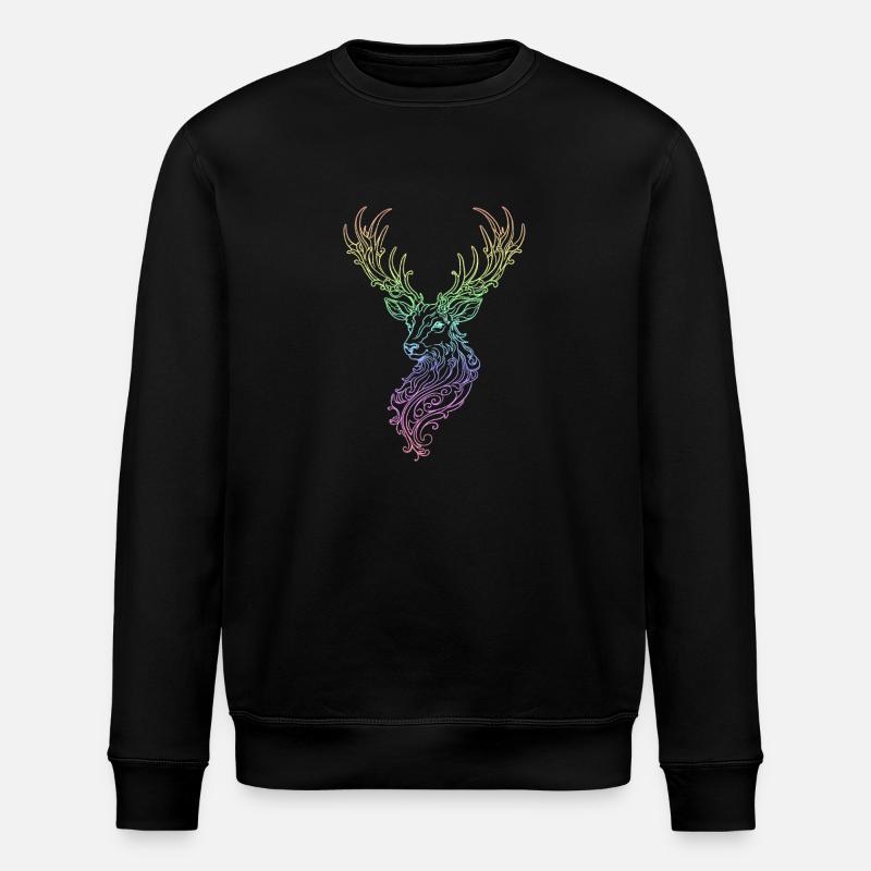 Cerfs Arc-en-ciel - Sweat bio ROLLER Stanley/Stella Unisexe - noir