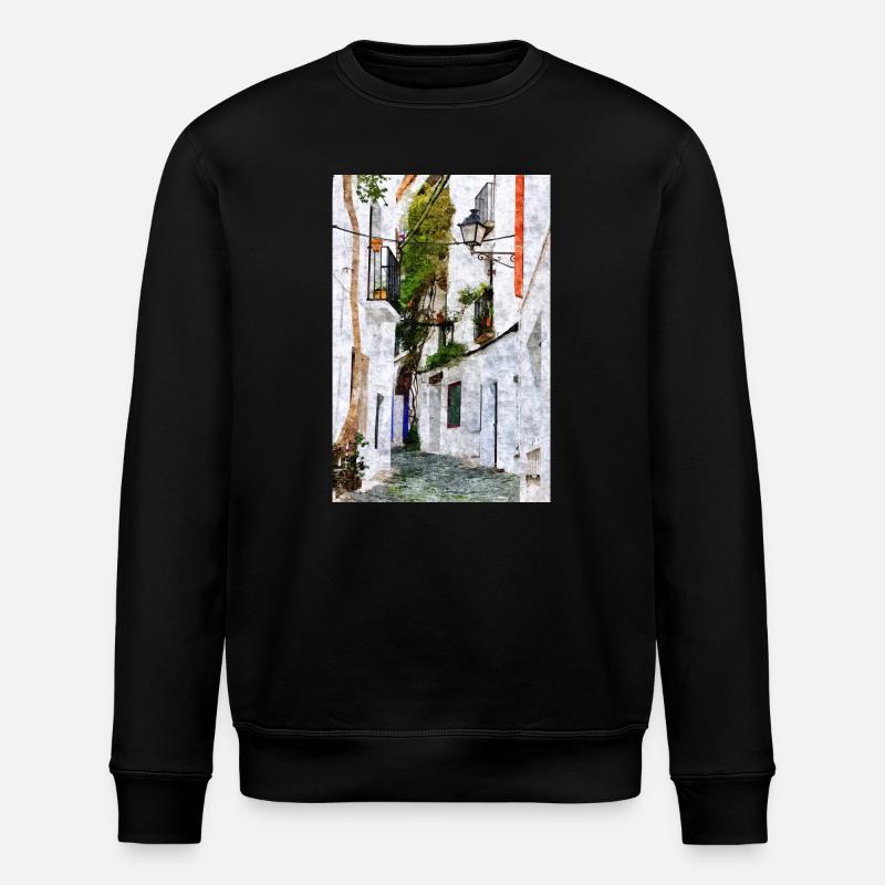 Belle ville de Cadaques en Espagne - Sweat bio ROLLER Stanley/Stella Unisexe - noir