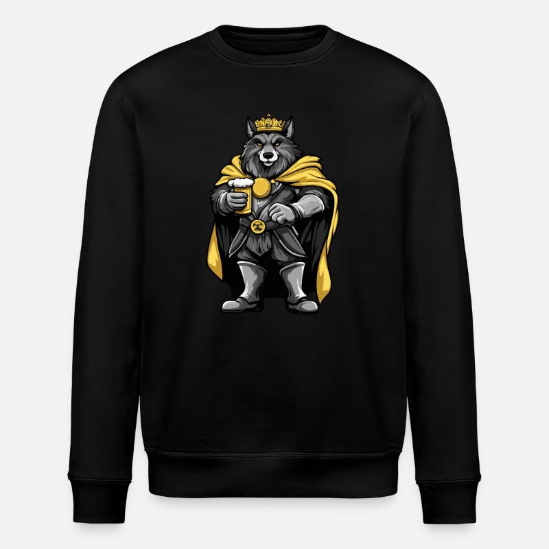 Bière Wolf Drôle - Sweat bio ROLLER Stanley/Stella Unisexe - noir