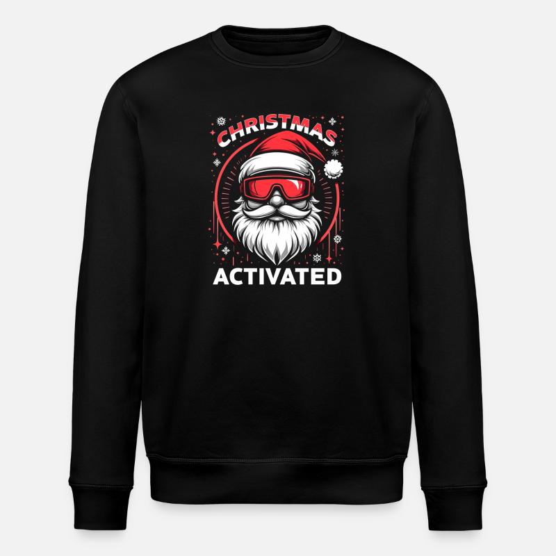 Christmas Mode Activated - Stanley/Stella ROLLER Unisex Organic Sweatshirt - black