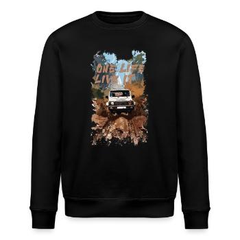 4x4 Offroad 4wheeler Adventure LJ SJ Jimny - Stanley/Stella Unisex Bio-Sweatshirt ROLLER - Schwarz - Vorne - Nik (191cm)