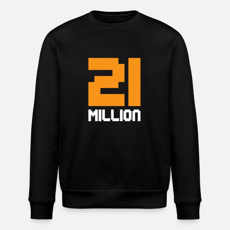 21 million Bitcoin - Stanley/Stella ROLLER Unisex Organic Sweatshirt - black