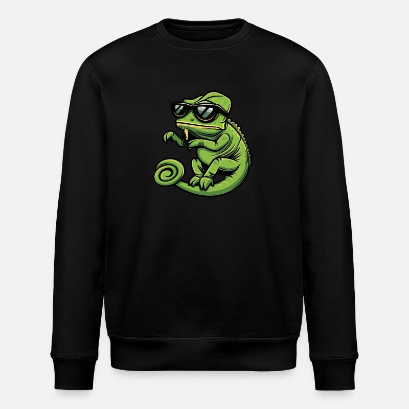 Chameleon Cool Comic - Stanley/Stella ROLLER Unisex Organic Sweatshirt - black