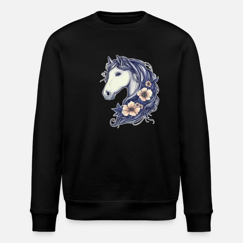 Süßes Pferd - Stanley/Stella Unisex Bio-Sweatshirt ROLLER - Schwarz