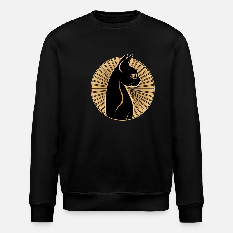 Egyptian Cat - Stanley/Stella ROLLER Unisex Organic Sweatshirt - black