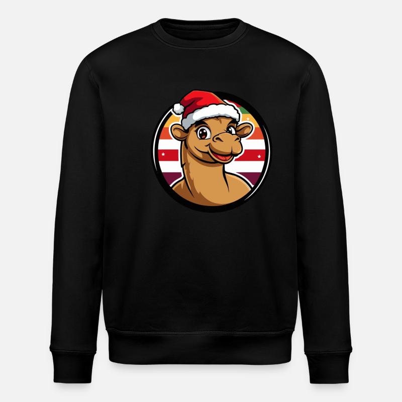 Kamel Weihnachten Tier - Stanley/Stella Unisex Bio-Sweatshirt ROLLER - Schwarz