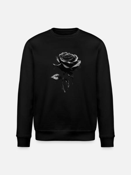 Black Rose Goth Gothic - Stanley/Stella ROLLER Unisex Organic Sweatshirt - black