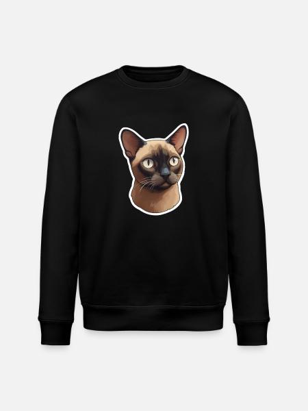 Burma-Katzenkopf - Stanley/Stella Unisex Bio-Sweatshirt ROLLER - Schwarz
