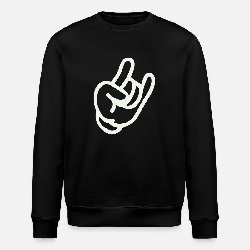 Main de roche - Sweat bio ROLLER Stanley/Stella Unisexe - noir