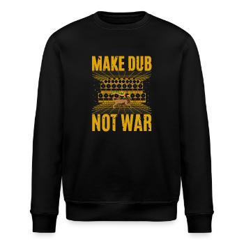 Make Dub Not War - Stanley/Stella Unisex Bio-Sweatshirt ROLLER - Schwarz - Vorne - Nik (191cm)
