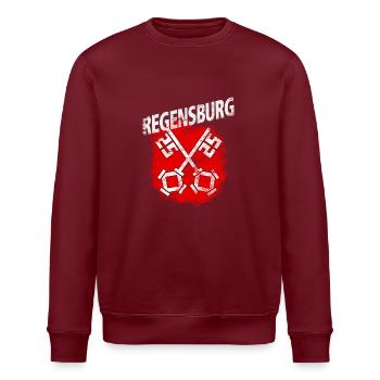 Regensburg - Stanley/Stella Unisex Bio-Sweatshirt ROLLER - Burgunderrot - Vorne - Nik (191cm)