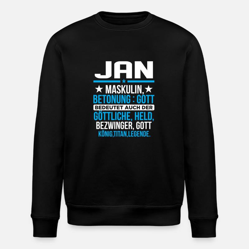 JAN - Titan - Stanley/Stella Unisex Bio-Sweatshirt ROLLER - Schwarz