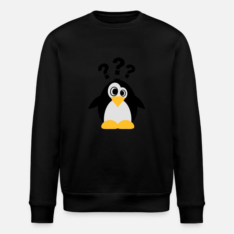 pinguin_i_dont_know_f3 - Stanley/Stella ROLLER Unisex Organic Sweatshirt - black