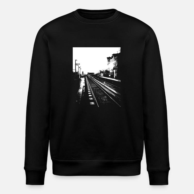 U-Bahn - Stanley/Stella Unisex Bio-Sweatshirt ROLLER - Schwarz