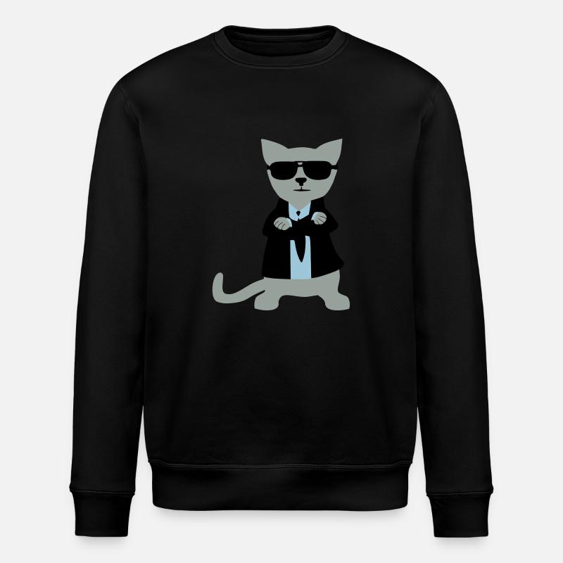 Bodyguard Cat - Stanley/Stella ROLLER Unisex Organic Sweatshirt - black