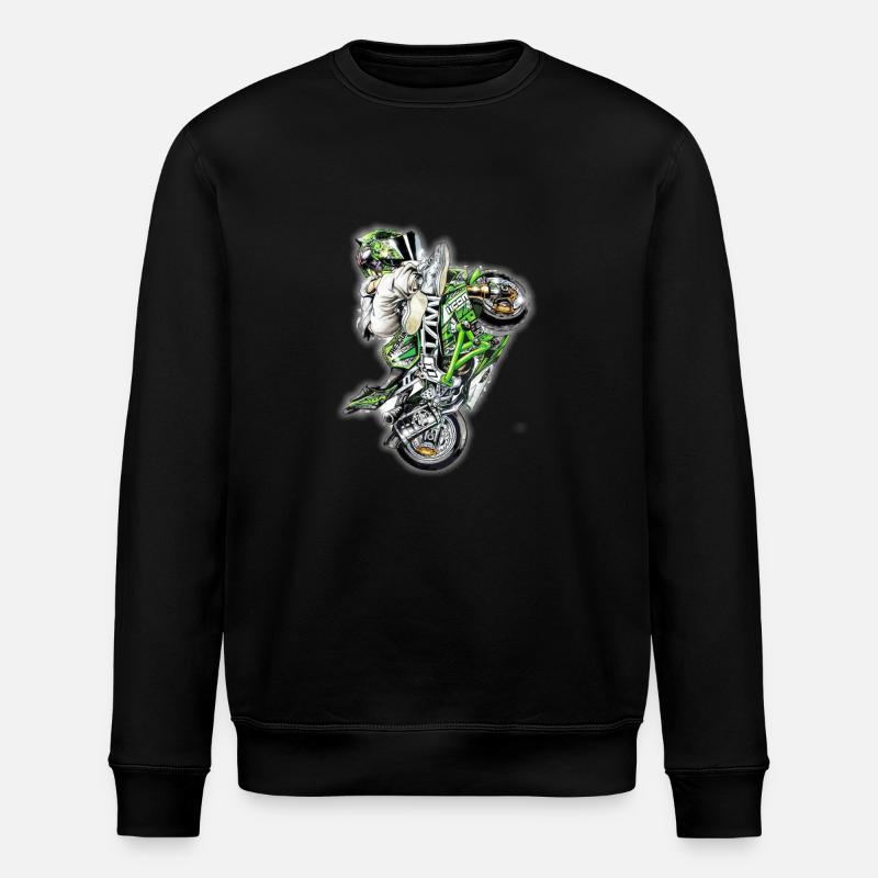 Stunt Biker - Sweat bio ROLLER Stanley/Stella Unisexe - noir