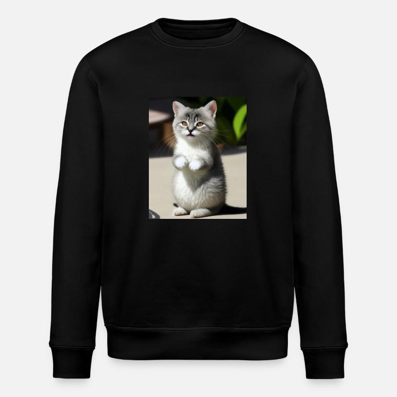 Chat persan blanc - Sweat bio ROLLER Stanley/Stella Unisexe - noir