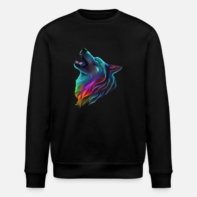 Wolf - Stanley/Stella Unisex Bio-Sweatshirt ROLLER - Schwarz