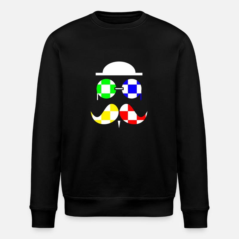 Checkered hipster in white - Sweat bio ROLLER Stanley/Stella Unisexe - noir