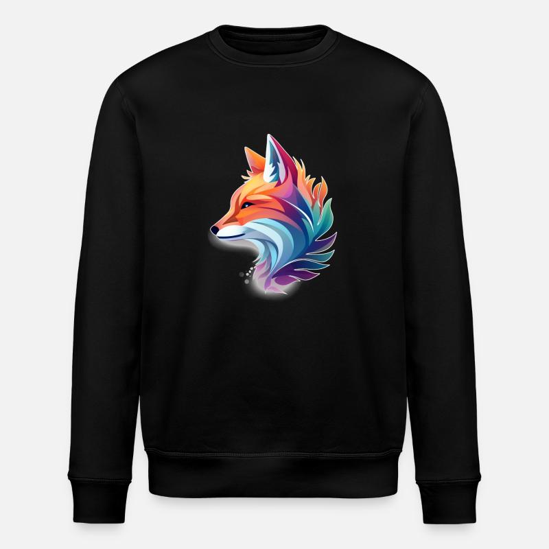 Bunter Fuchs - Stanley/Stella Unisex Bio-Sweatshirt ROLLER - Schwarz
