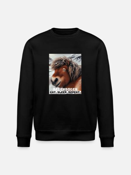 Regenbogen Mottoshirt - Stanley/Stella Unisex Bio-Sweatshirt ROLLER - Schwarz