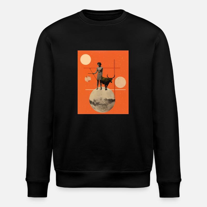 Sagittaire collage art astrologie - Sweat bio ROLLER Stanley/Stella Unisexe - noir