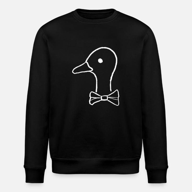 Canard avec noeud papillon - Sweat bio ROLLER Stanley/Stella Unisexe - noir