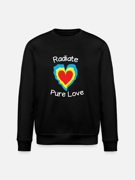 Radiate pure love - Stanley/Stella ROLLER Unisex Organic Sweatshirt - black