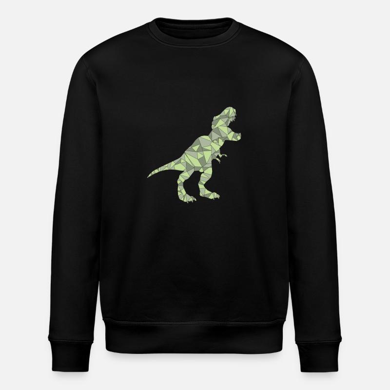 TREX Geometrischer Dinosaurier - Stanley/Stella Unisex Bio-Sweatshirt ROLLER - Schwarz