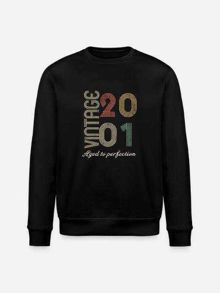 23 Year Anniversary Gift - 2001 - Stanley/Stella ROLLER Unisex Organic Sweatshirt - black
