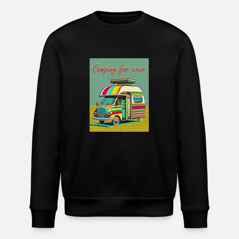 Camping für immer - Stanley/Stella Unisex Bio-Sweatshirt ROLLER - Schwarz